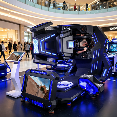 Máquina de juego de realidad virtual comercial 3 en 1: montaña rusa, coche de carreras y simulador de vuelo