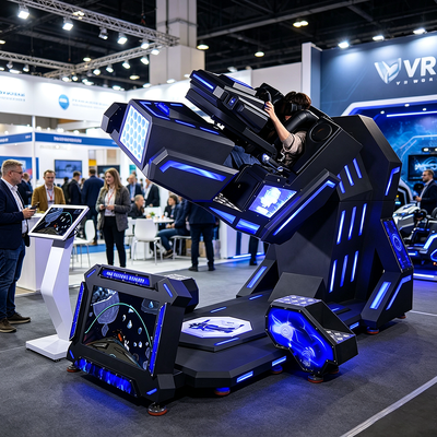 Máquina Simuladora VR Terminator Industrial de 360 grados para Parques de Atracciones y Centros de Entretenimiento Familiar, Negocio de Camiones Móviles para Parques Temáticos