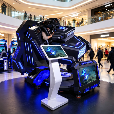 Equipo de arcade de movimiento VR 360 de alto tráfico con pantalla externa de 32 pulgadas
