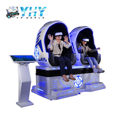 2 simulador multijugador de la silla de la realidad virtual del cine del huevo del jugador 9D VR para el adulto y los niños