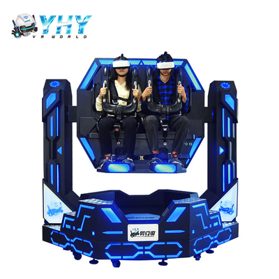 Dos simulador 8.0KW de los asientos 9D VR con el juego de simulación de la montaña rusa VR